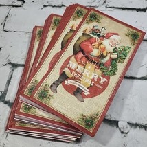Vintage Paper Napkins Merry Christmas Santa Claus Decoupage Crafts Lot Of 34  - £15.81 GBP