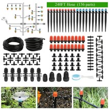 240Ft Drip Irrigation System Kit, Automatic Garden Watering Misting System For - $59.47