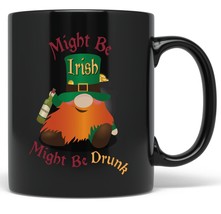 PixiDoodle St Patricks Day Irish Drinking Coffee Mug (11 oz, Black) - £20.77 GBP+