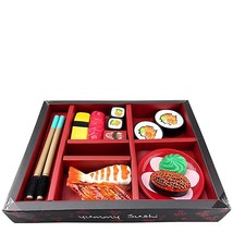 Japanese Sushi Dinner Bento Box Pretend Play Cutting Food Set 21pcs - £16.02 GBP