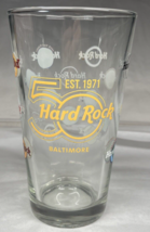 2021 Hard Rock Cafe Baltimore 50th Anniversary Logo 20 oz Pint Glass - £12.42 GBP