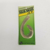 Hy-ko Products #6 Solid Brass House Number, 4&quot; Size, New - $9.85