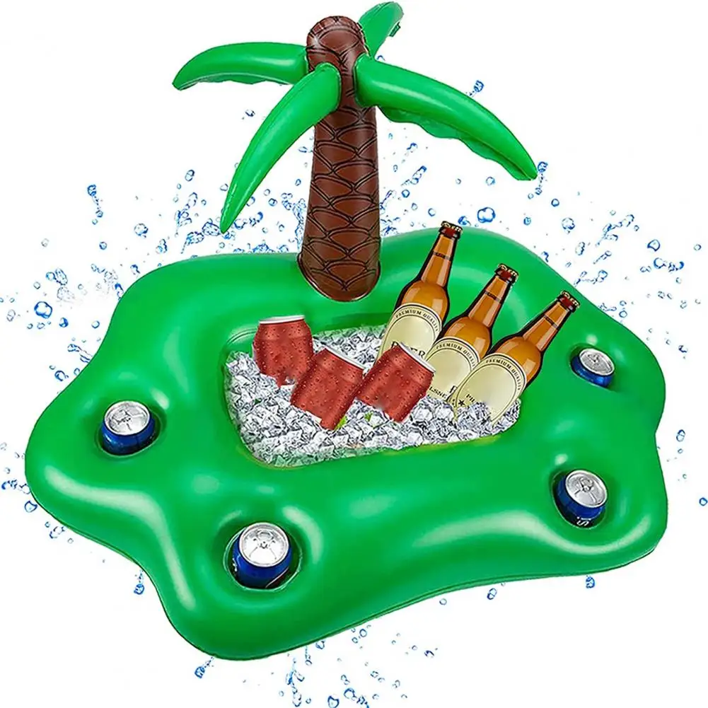 Portable Swimming Air Pool Float Inflatable Beer Table Ice Bucket Serving Salad - £23.37 GBP