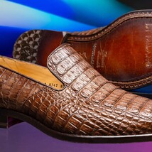 Genuine caiman crocodile Shoes Trento Brown image 11