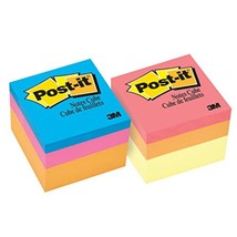 Post-it Notes 2x2 Assorted Colors 400 Sheets 1 Cube - $5.25 CAD