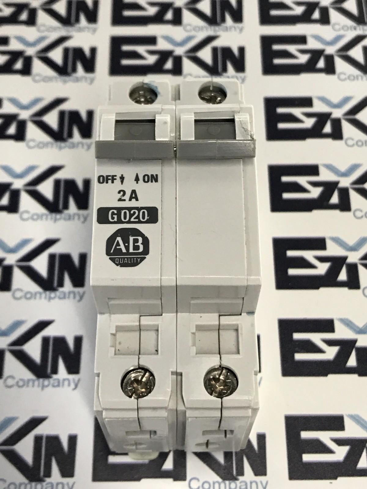 ALLEN BRADLEY 1492-CB2 SER.B 2A G020 2P CIRCUIT BREAKER - $7.50