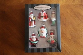 6x Christopher Radko Celebrations Christmas Tree Glass Ornament Santa Cl... - $40.00