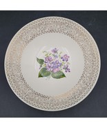 Cunningham &amp; Pickett SPRING VIOLET 8 3/4&quot; Vegetable Serving Bowl 22K Tri... - $12.17 CAD