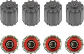 8 Pack Plastic Tire Valve Stem Caps for Tesla OEM Valves with Rubber Gray - $6.80