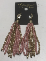 NEW Thalia Sodi Beaded Simulated Stone Dangle Earrings Estate Jewelry Fi... - $147.62 MXN