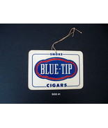 Vintage Blue-Tip Cigars Fan Hanger Double Sided Advertising Sign with St... - £11.79 GBP