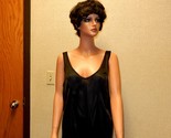 Vassarette Plus Size (XL) Black Camisole, Nylon &amp; Lace, New Old Stock, w... - $9.75