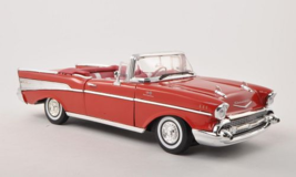 Motormax Chevrolet Bel Air Convertible Red 1957 1:18 - £47.16 GBP