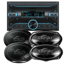 4x Pioneer 6x9&quot; Speaker 2DIN AM/FM USB Bluetooth Digital Media Car Stere... - £173.07 GBP