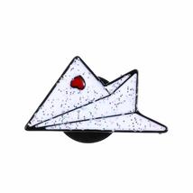 Kawaii Fashion Badge Clothes Jewelry Dripping Oil Clothes Lapel Pin Paper Plane  - £7.28 GBP+