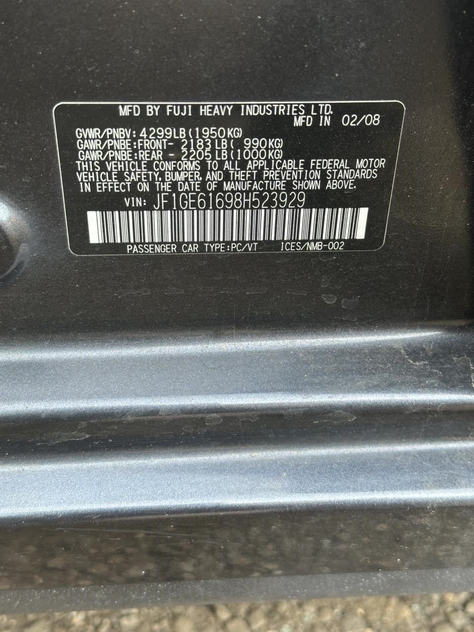 Wheel 16x6-1/2 Steel 10 Hole Fits 08-11 IMPREZA 1401227 Item image 7