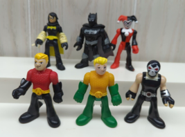 Fisher Price Imaginext Black Bat &amp; Ninja Batman Red Aquaman Harley Quinn... - $19.79