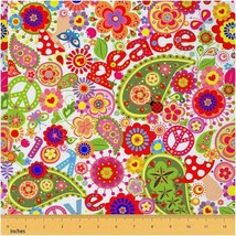 Peaceful Botanical Upholstery Fabric: Vibrant Art for DIY P - $68.30