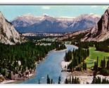 Bow Valley And Fairham Range Banff Alberta UNP Chrome Postcard S8 - $2.92