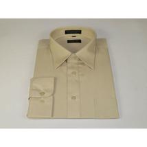 Men's Milani dress shirt soft cotton Blend easy wash business Long sleeves Tan image 2