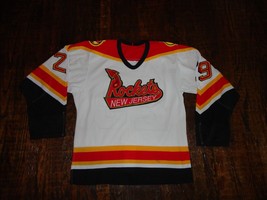 Vintage New Jersey Rockets Authentic Fight Strap Hockey Jersey XL - £313.80 GBP