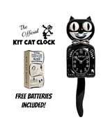 RETRO KITCHEN KIT CAT CLOCK 15.5" Black Kit-Cat Klock MADE IN USA Free B... - $69.99