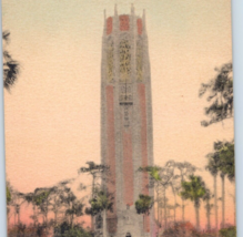 The Singing Tower Postcard Vintage Florida Hand Colored Antique - £9.67 GBP