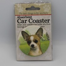 Super Absorbent Car Coaster - Dog - Chihuahua - Tan - £4.31 GBP