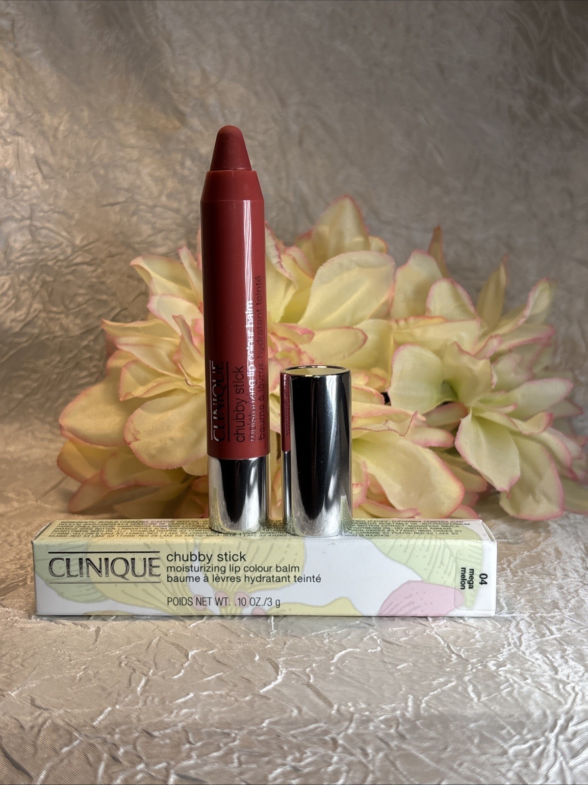 Clinique Chubby Stick Moisturizing Lip Balm - 04 Mega Melon - Full Size ... - $17.77