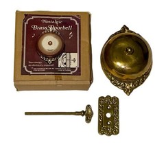 CHADWICK MILLER 1982 Victorian Style Solid Brass Door Bell No Electricity Needed image 1