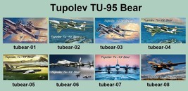 8 Different Tupolev TU-95 Bear Warplane Magnets - £78.22 GBP