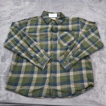 Magellan Shirt Men L Green Plaid Long Sleeve Button Up Casual Classic Collar Top - £15.57 GBP