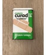 Vintage Curity Curad Flexible &quot;Ouchless&quot; Bandage Tin - Empty Excellent C... - $10.00