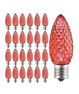 50 Pack Dual LED C9 0.8w Red Colored Decorative Chandelier Light Bulbs E17 - $39.59