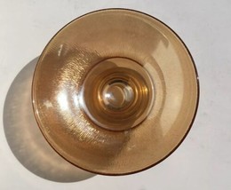 Vintage Marigold Peach Amber Carnival Glass 9” Pedestal Bowl - £35.80 GBP