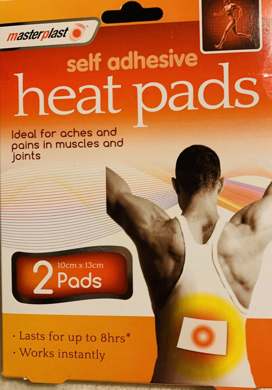 2 X Self Adhesive Heat Pads Pack Muscle Back Joint Pain Relief Instant. - $6.63