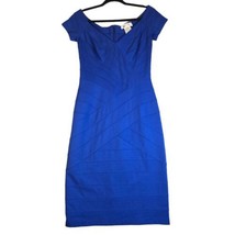 T by Tadooli Womens Small Dress Cobalt Blue Fitted Knee Length Tadashi - £22.23 GBP