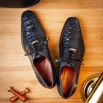 Marco Di Milano genuine Premium Nile Crocodile Skin Shoes, Italian leather Nilo image 9