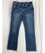Ariat M4 Jeans Men Size 33X34 Blue Denim Low Rise Boot Cut Western Cotto... - £33.62 GBP