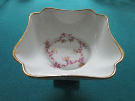 Limoges France Compatible with Antique Chocolatier, Footed Bowl, Candy Dish Sign - £48.42 GBP+