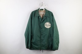 Vintage 70s Streetwear Mens XL Thrashed Lined Coach Coaches Jacket Green... - $49.45