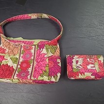 Vera Bradley Small Single Handle Strap Purse + Wallet Floral Flower Pink... - $18.00