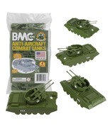 BMC Classic Payton Anti-Aircraft Tanks - 4pc OD Green Plastic Army Men V... - £25.27 GBP