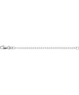 10K White Gold 1.8 mm Curb 3&quot; Chain Extender - $128.77 CAD