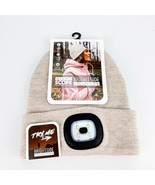 Night Scope Brightside Rechargeable LED Beanie by Night Scout New Oat Beige - $18.33