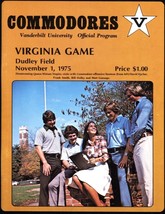 Vanderbilt Vs Virginia CAVALIERS--NCAA-SEC-FOOTBALL Game PROGRAM-1975 - £48.84 GBP