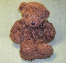 VINTAGE JC PENNEY TEDDY BEAR PLUSH 17&quot; STUFFED ANIMAL DARK BROWN CLASSIC... - $10.80