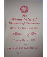 Vtg The Florida Gold Coast Chamber Of Commerce Gala Program 1986 - $4.09 CAD