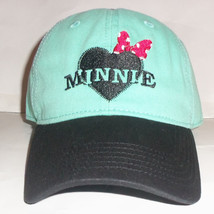 NWT WOMENS Disney Minnie Mouse MINT GREEN &amp; BLACK NOVELTY BASEBALL HAT - £18.60 GBP