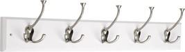 Liberty Hardware 129848 Wall Mounted Coat Rack With 5 Decorative Hooks, ... - $39.99